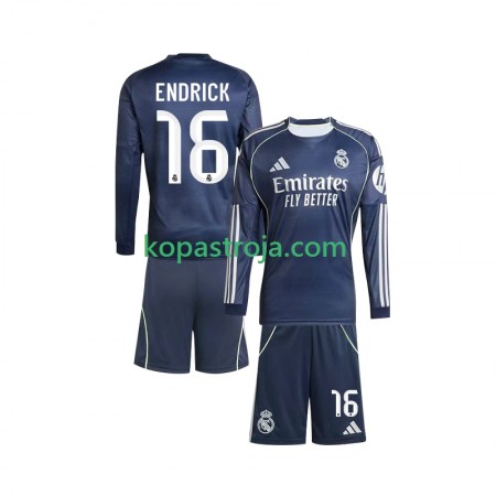 Billiga Fotbollströjor Real Madrid Endrick 16 Barn Borta tröja 2025/26 Långärmad